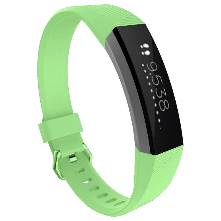Solid Color Silicone Watch Band for FITBIT Alta / HR, Size: L(Cyan) - Watch Bands by buy2fix | Online Shopping UK | buy2fix