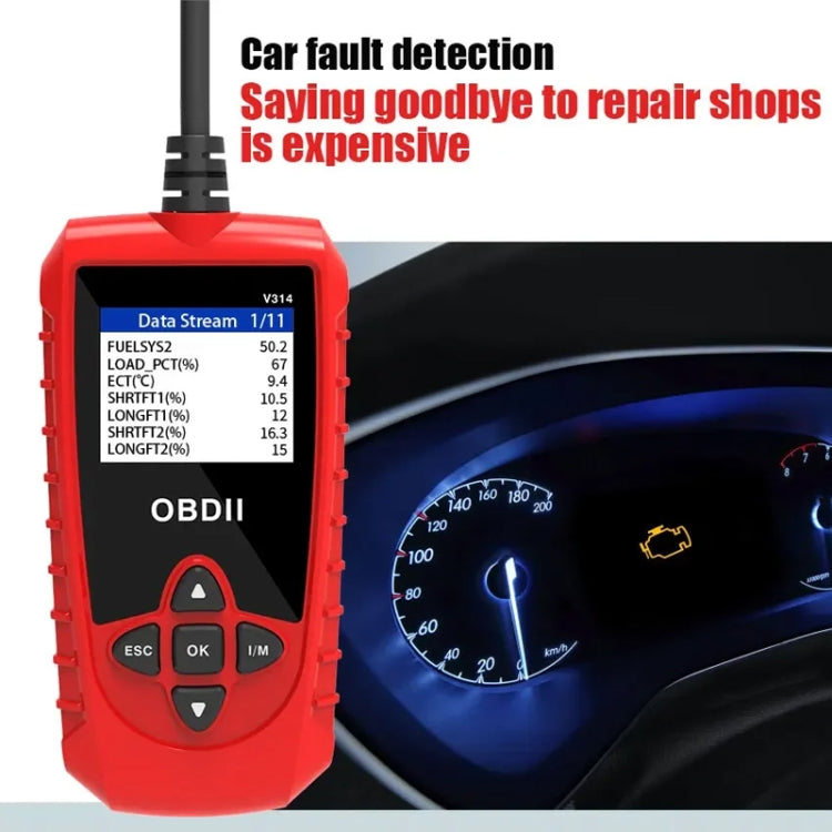 V314 Car OBD Diagnostic Instrument Fault Clear Code Reader - Electronic Test by buy2fix | Online Shopping UK | buy2fix