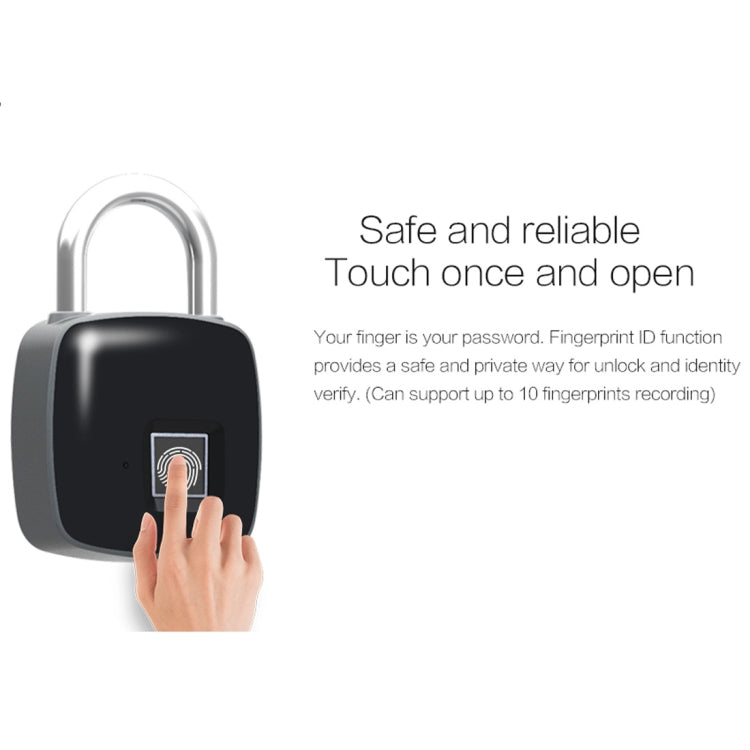 Anytek P3 Against Theft Non-password Electrically Intelligent Fingerprint Padlock - Padlocks by Anytek | Online Shopping UK | buy2fix