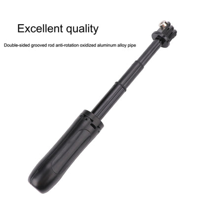 Multi-functional Foldable Tripod Holder Selfie Monopod Stick for GoPro Hero12 Black / Hero11 /10 /9 /8 /7 /6 /5, Insta360 Ace / Ace Pro, DJI Osmo Action 4 and Other Action Cameras, Length: 12-23cm (Grey) - Extendable Pole by buy2fix | Online Shopping UK | buy2fix
