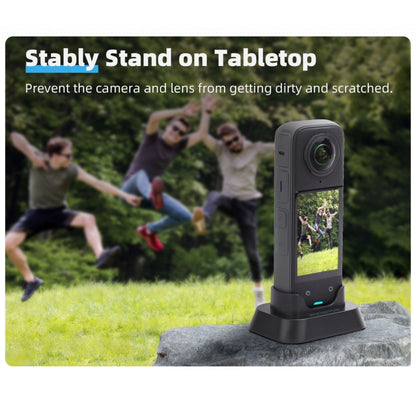 For Insta360 X4 Sunnylife Desktop Stand Base (Black) - Mount & Holder by Sunnylife | Online Shopping UK | buy2fix