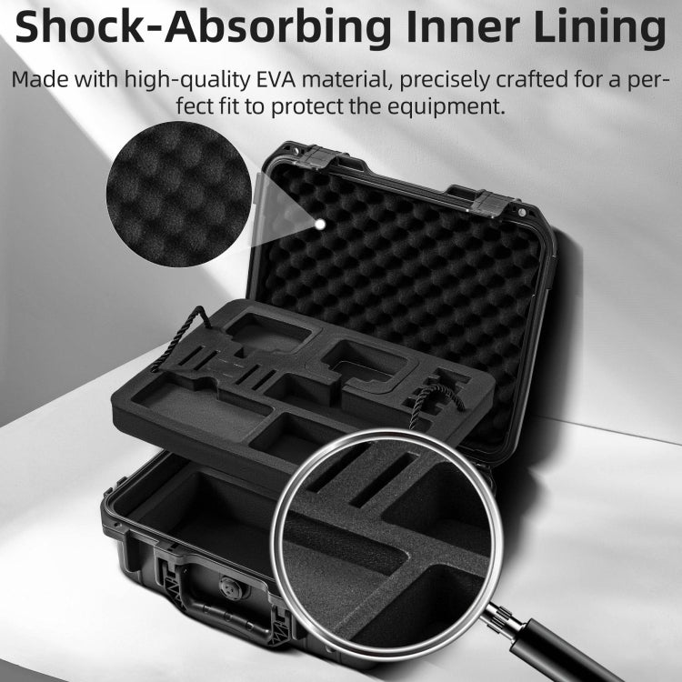 For DJI Osmo Action 5 Pro STARTRC Waterproof EVA ABS Dual-layer Suitcase Storage Box (Black) - Case & Bags by STARTRC | Online Shopping UK | buy2fix