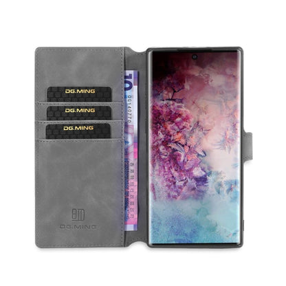 DG.MING Retro Oil Side Horizontal Flip Case with Holder & Card Slots & Wallet for Galaxy Note 10(Grey) - Galaxy Phone Cases by DG.MING | Online Shopping UK | buy2fix