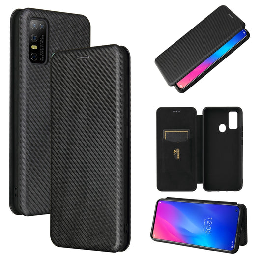 For DOOGEE N30 Carbon Fiber Texture Horizontal Flip TPU + PC + PU Leather Case with Card Slot(Black) - More Brand by buy2fix | Online Shopping UK | buy2fix