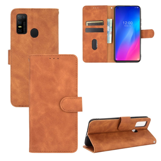 For DOOGEE N30 Solid Color Skin Feel Magnetic Buckle Horizontal Flip Calf Texture PU Leather Case with Holder & Card Slots & Wallet(Brown) - More Brand by buy2fix | Online Shopping UK | buy2fix