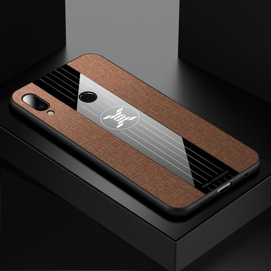 For Meizu Note 9 XINLI Stitching Cloth Texture Shockproof TPU Protective Case(Brown) - Meizu by XINLI | Online Shopping UK | buy2fix