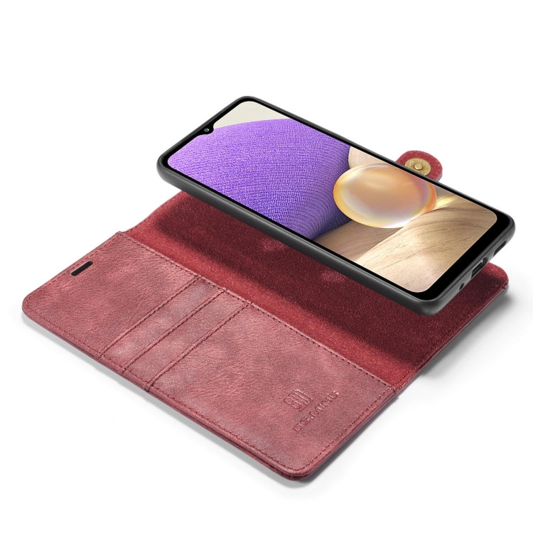 For Samsung Galaxy A32 5G DG.MING Crazy Horse Texture Flip Detachable Magnetic Leather Case with Holder & Card Slots & Wallet(Red) - Galaxy Phone Cases by DG.MING | Online Shopping UK | buy2fix