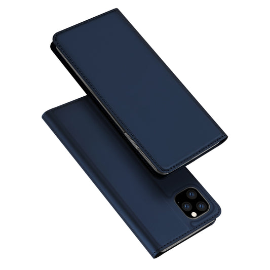 For iPhone 11 DUX DUCIS Skin Pro Series Shockproof Horizontal Flip Leather Case with Holder & Card Slots(Dark Blue) - iPhone 11 Cases by DUX DUCIS | Online Shopping UK | buy2fix