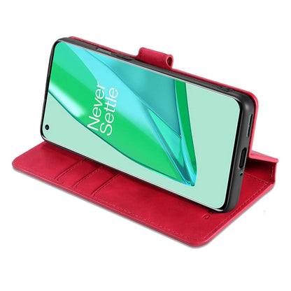 For OnePlus 9 Pro DG.MING Retro Oil Side Horizontal Flip Leather Case with Holder & Card Slots & Wallet(Red) - OnePlus Cases by DG.MING | Online Shopping UK | buy2fix