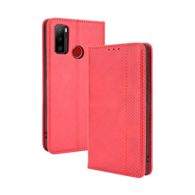 For Ulefone Note 10 Magnetic Buckle Retro Crazy Horse Texture Horizontal Flip Leather Case with Holder & Card Slots & Photo Frame(Red) - Ulefone Cases by buy2fix | Online Shopping UK | buy2fix