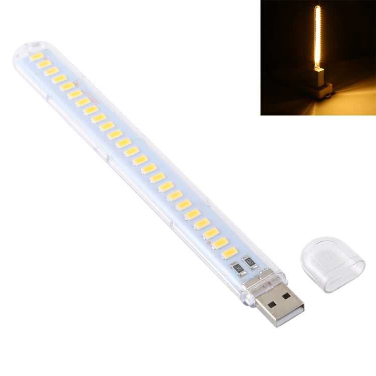 3W 24LEDs 5V 200LM USB LED Book Light Portable Night Light Warm Light - USB Light by buy2fix | Online Shopping UK | buy2fix