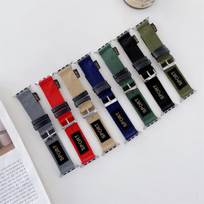 Nylon Watch Band For Apple Watch Ultra 49mm&Watch Ultra 2 49mm / Series 9&8&7 45mm / SE 3&SE 2&6&SE&5&4 44mm / 3&2&1 42mm(Black) - Watch Bands by buy2fix | Online Shopping UK | buy2fix