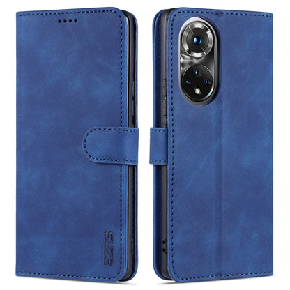 For Honor 50 AZNS Skin Feel Calf Texture Horizontal Flip Leather Case with Card Slots & Holder & Wallet(Blue) - Honor Cases by AZNS | Online Shopping UK | buy2fix