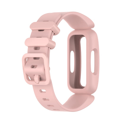 For Fitbit Ace 3 Silicone Integrated Watch Band(Light Pink) - Watch Bands by buy2fix | Online Shopping UK | buy2fix