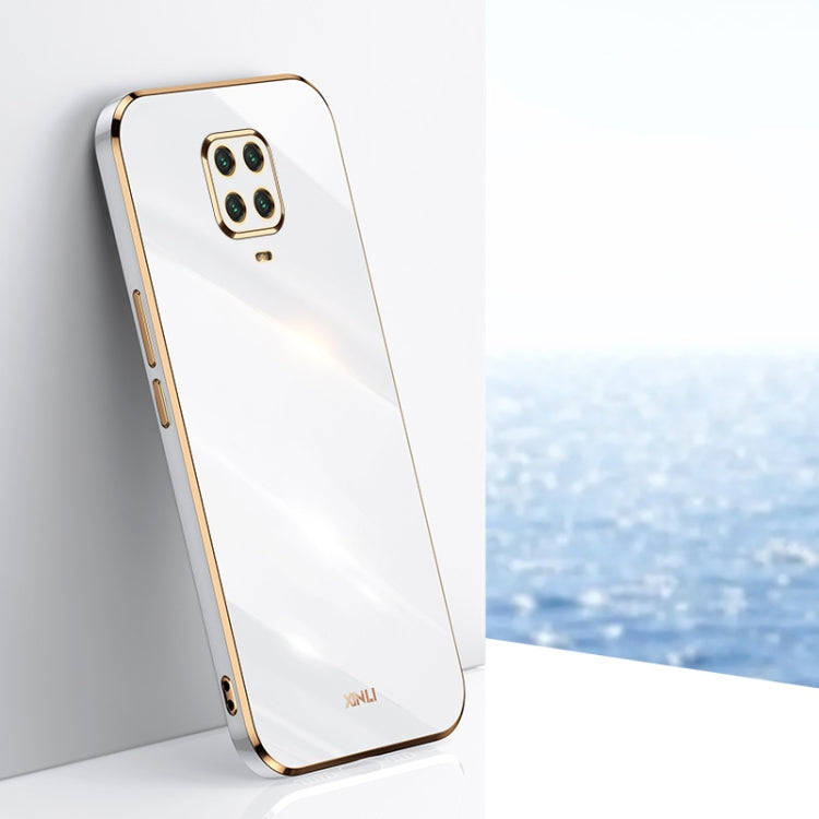 For Xiaomi Redmi Note 9S XINLI Straight Edge 6D Electroplate TPU Phone Case(White) - Xiaomi Cases by XINLI | Online Shopping UK | buy2fix