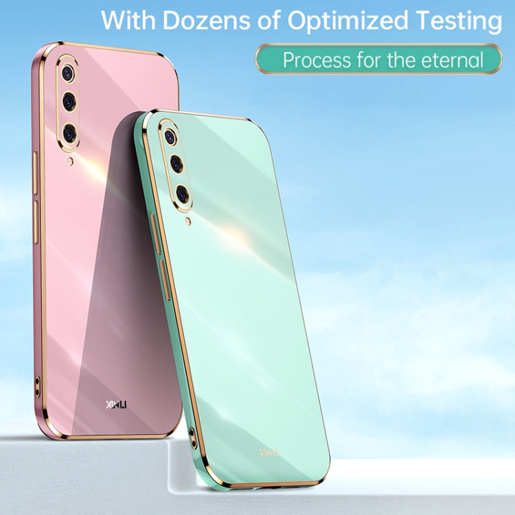 For Xiaomi Mi 9 XINLI Straight Edge 6D Electroplate TPU Phone Case(Mint Green) - Xiaomi Cases by XINLI | Online Shopping UK | buy2fix