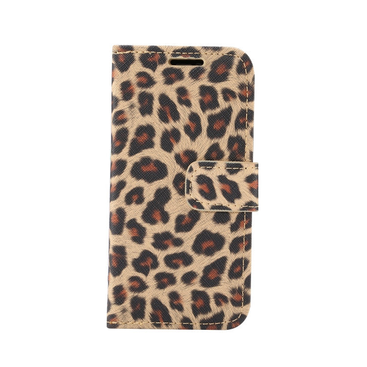 For iPhone 13 mini Leopard Pattern Horizontal Flip PC + PU Leather Case with Holder & Card Slots & Wallet (Yellow) - iPhone 13 mini Cases by buy2fix | Online Shopping UK | buy2fix