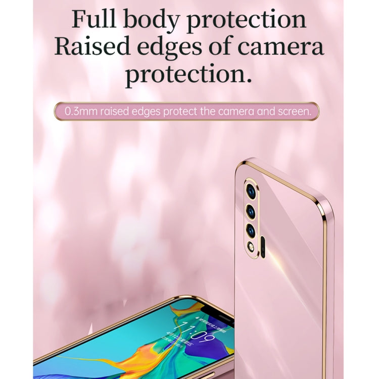 For Huawei nova 6 5G XINLI Straight Edge 6D Electroplate TPU Phone Case(Mint Green) - Huawei Cases by XINLI | Online Shopping UK | buy2fix