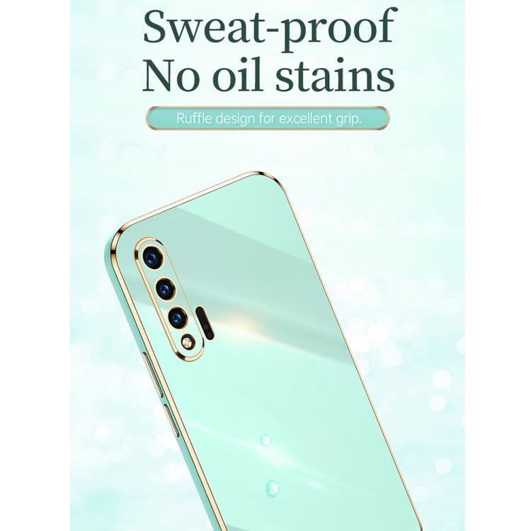 For Huawei nova 6 5G XINLI Straight Edge 6D Electroplate TPU Phone Case(Mint Green) - Huawei Cases by XINLI | Online Shopping UK | buy2fix