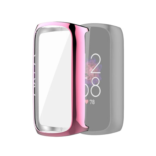 For Fitbit Luxe Full Coverage TPU Electroplating Protective Case Cover(Pink) - Watch Cases by buy2fix | Online Shopping UK | buy2fix