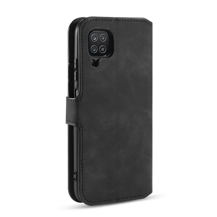 For Samsung Galaxy A22 4G DG.MING Retro Oil Side Horizontal Flip Leather Case with Holder & Card Slots & Wallet(Black) - Galaxy Phone Cases by DG.MING | Online Shopping UK | buy2fix