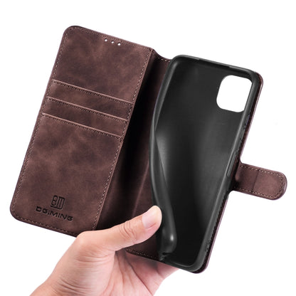 For Samsung Galaxy A22 5G DG.MING Retro Oil Side Horizontal Flip Leather Case with Holder & Card Slots & Wallet(Coffee) - Galaxy Phone Cases by DG.MING | Online Shopping UK | buy2fix