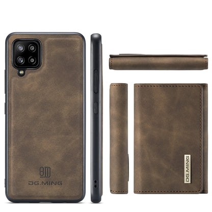 For Samsung Galaxy A42 5G DG.MING M1 Series 3-Fold Multi Card Wallet  Back Cover Shockproof Case with Holder Function(Coffee) - Galaxy Phone Cases by DG.MING | Online Shopping UK | buy2fix