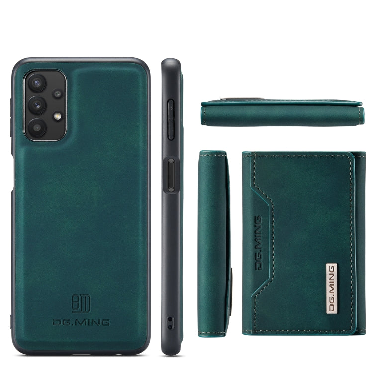 For Samsung Galaxy A32 5G DG.MING M2 Series 3-Fold Multi Card Bag Back Cover Shockproof Case with Wallet & Holder Function(Green) - Galaxy Phone Cases by DG.MING | Online Shopping UK | buy2fix