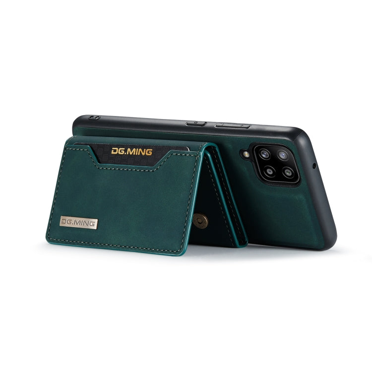 For Samsung Galaxy A42 5G DG.MING M2 Series 3-Fold Multi Card Bag Back Cover Shockproof Case with Wallet & Holder Function(Green) - Galaxy Phone Cases by DG.MING | Online Shopping UK | buy2fix