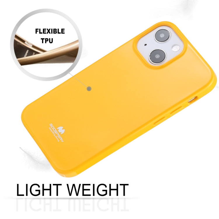 For iPhone 13 mini GOOSPERY JELLY Full Coverage Soft Case (Yellow) - iPhone 13 mini Cases by GOOSPERY | Online Shopping UK | buy2fix