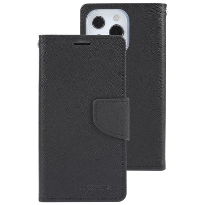 For iPhone 13 Pro GOOSPERY FANCY DIARY Cross Pattern Horizontal Flip Leather Case with Holder & Card Slots & Wallet (Black) - iPhone 13 Pro Cases by GOOSPERY | Online Shopping UK | buy2fix