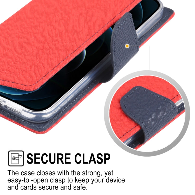 For iPhone 13 Pro Max GOOSPERY FANCY DIARY Cross Pattern Horizontal Flip Leather Case with Holder & Card Slots & Wallet (Rose Red) - iPhone 13 Pro Max Cases by GOOSPERY | Online Shopping UK | buy2fix