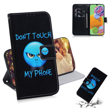 For Galaxy A90 5G Coloured Drawing Pattern Horizontal Flip PU Leather Case with Holder & Card Slots & Wallet(Anger) - Galaxy Phone Cases by buy2fix | Online Shopping UK | buy2fix