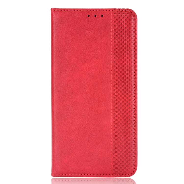 For Motorola Edge 20 Lite Magnetic Buckle Retro Crazy Horse Texture Horizontal Flip Leather Case with Holder & Card Slots & Photo Frame(Red) - Motorola Cases by buy2fix | Online Shopping UK | buy2fix