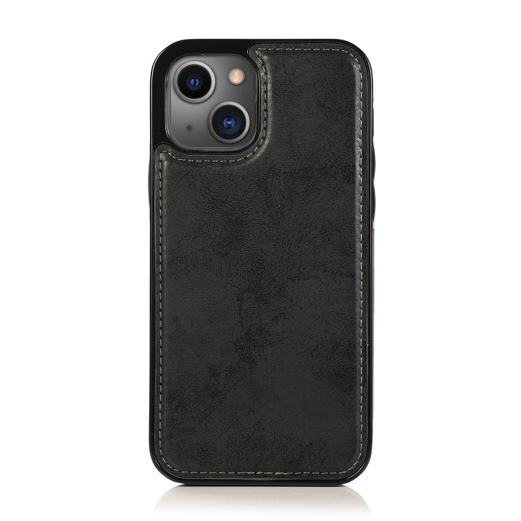 For iPhone 13 Retro 2 in 1 Detachable Horizontal Flip Leather Case with Card Slots & Wallet(Black) - iPhone 13 Cases by buy2fix | Online Shopping UK | buy2fix