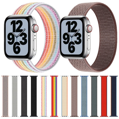 Single Lap Nylon Watch Band, Size: M 155mm For Apple Watch Ultra 49mm&Watch Ultra 2 49mm / Series 9&8&7 45mm / SE 3&SE 2&6&SE&5&4 44mm / 3&2&1 42mm(Smoky Purple) - Watch Bands by buy2fix | Online Shopping UK | buy2fix