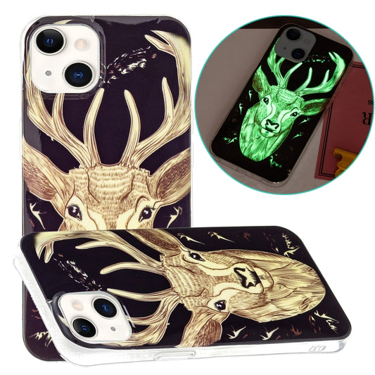 For iPhone 13 mini Luminous TPU Soft Protective Case (Deer Head) - iPhone 13 mini Cases by buy2fix | Online Shopping UK | buy2fix