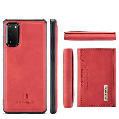 For Samsung Galaxy S20 DG.MING M2 Series 3-Fold Multi Card Bag Back Cover Shockproof Case with Wallet & Holder Function(Red) - Galaxy Phone Cases by DG.MING | Online Shopping UK | buy2fix