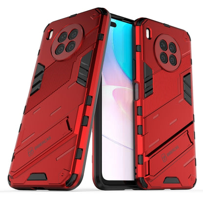 For Huawei nova 8i Foreign Version Punk Armor 2 in 1 PC + TPU Shockproof Case with Invisible Holder(Red) - Huawei Cases by buy2fix | Online Shopping UK | buy2fix