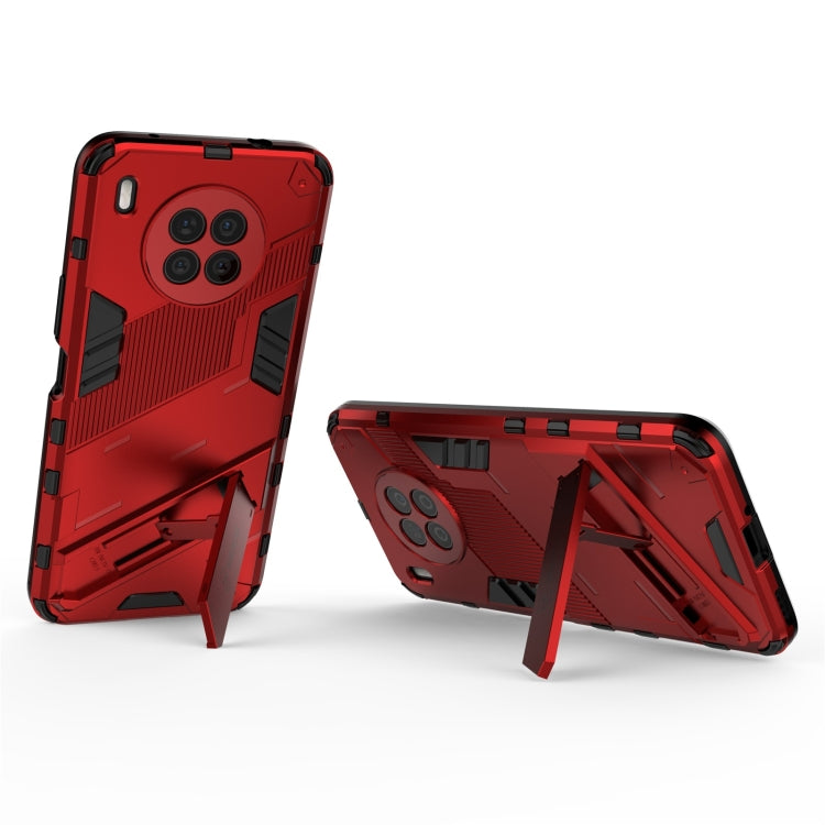 For Huawei nova 8i Foreign Version Punk Armor 2 in 1 PC + TPU Shockproof Case with Invisible Holder(Red) - Huawei Cases by buy2fix | Online Shopping UK | buy2fix