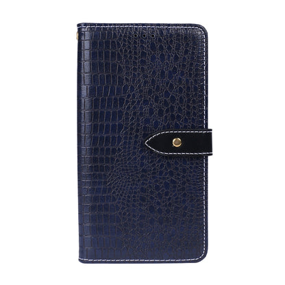 For Motorola Edge 20 Pro idewei Crocodile Texture Horizontal Flip Leather Case with Holder & Card Slots & Wallet(Dark Blue) - Motorola Cases by idewei | Online Shopping UK | buy2fix