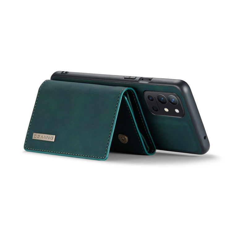 DG.MING M1 Series 3-Fold Multi Card Wallet  Back Cover Shockproof Case with Holder Function For OnePlus 9R(Green) - OnePlus Cases by DG.MING | Online Shopping UK | buy2fix