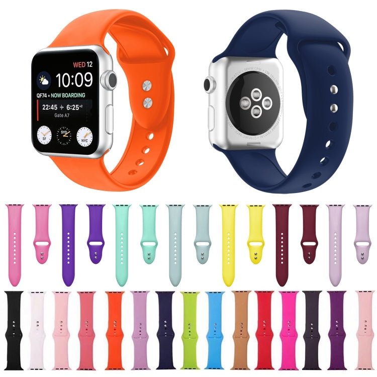 Double Nail Silicone Strap Watch Band For Apple Watch Series 9&8&7 41mm / SE 3&SE 2&6&SE&5&4 40mm / 3&2&1 38mm(Blue) - Watch Bands by buy2fix | Online Shopping UK | buy2fix