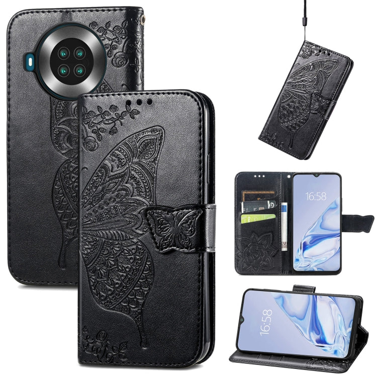 Butterfly Love Flowers Embossed Horizontal Flip Leather Case with Holder & Card Slots & Wallet & Lanyard For CUBOT Note 20(Black) - More Brand by buy2fix | Online Shopping UK | buy2fix