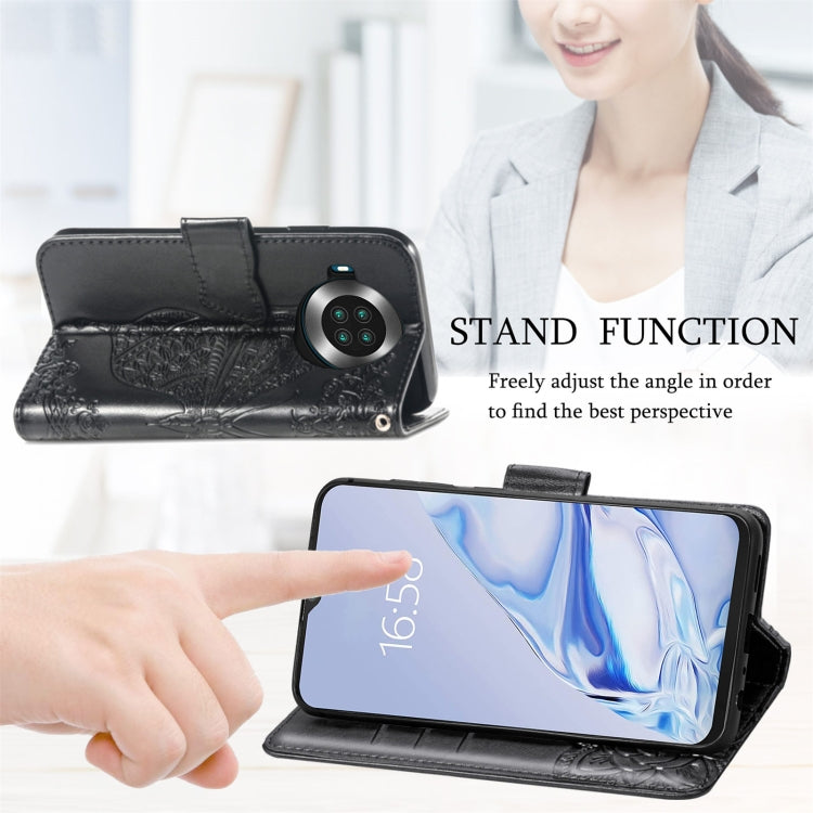 Butterfly Love Flowers Embossed Horizontal Flip Leather Case with Holder & Card Slots & Wallet & Lanyard For CUBOT Note 20(Black) - More Brand by buy2fix | Online Shopping UK | buy2fix