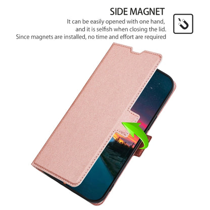 For iPhone 13 Pro Ultra-thin Voltage Side Buckle PU + TPU Horizontal Flip Leather Case with Holder & Card Slot (Rose Gold) - iPhone 13 Pro Cases by buy2fix | Online Shopping UK | buy2fix