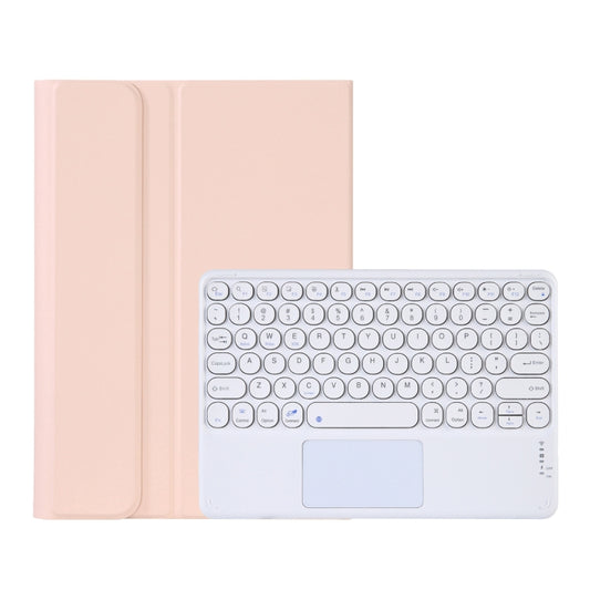 Y0N5-A TPU Tablet Case Lambskin Texture Round Keycap Bluetooth Keyboard Leather Tablet Case with Holder & Touchpad For Xiaomi Pad 5 / 5 Pro(Pink) - Others Keyboard by buy2fix | Online Shopping UK | buy2fix