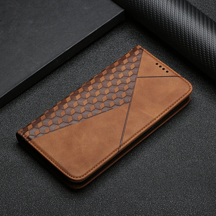 For iPhone 11 Pro Diamond Pattern Splicing Skin Feel Magnetic Horizontal Flip Leather Case with Card Slots & Holder & Wallet (Brown) - iPhone 11 Pro Cases by buy2fix | Online Shopping UK | buy2fix