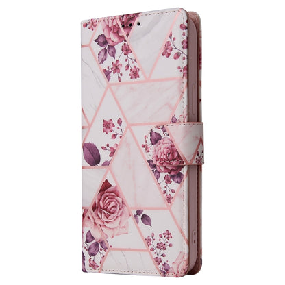 For iPhone 13 Pro Marble Bronzing Stitching Horizontal Flip PU Leather Case with Holder & Card Slots & Wallet & Photo Frame (Rose Gold) - iPhone 13 Pro Cases by buy2fix | Online Shopping UK | buy2fix