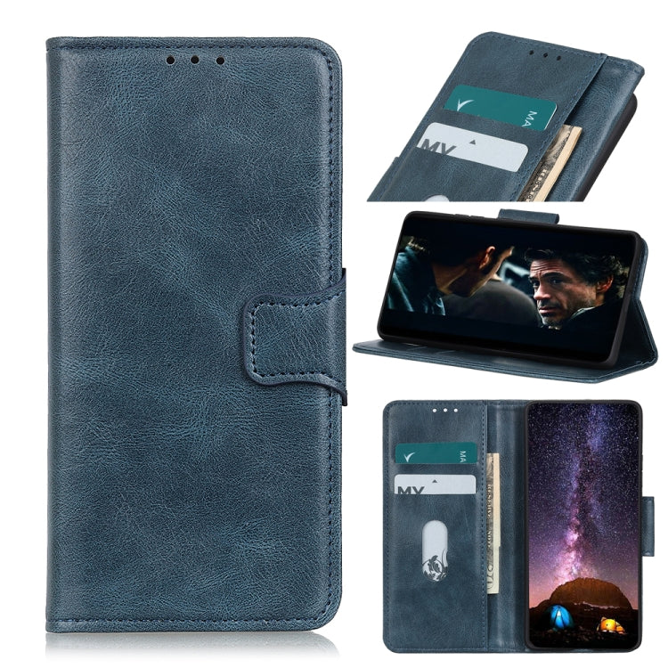 For Xiaomi Mi 11T / 11T Pro Mirren Crazy Horse Texture Horizontal Flip Leather Case with Holder & Card Slots & Wallet(Blue) - Xiaomi Cases by buy2fix | Online Shopping UK | buy2fix